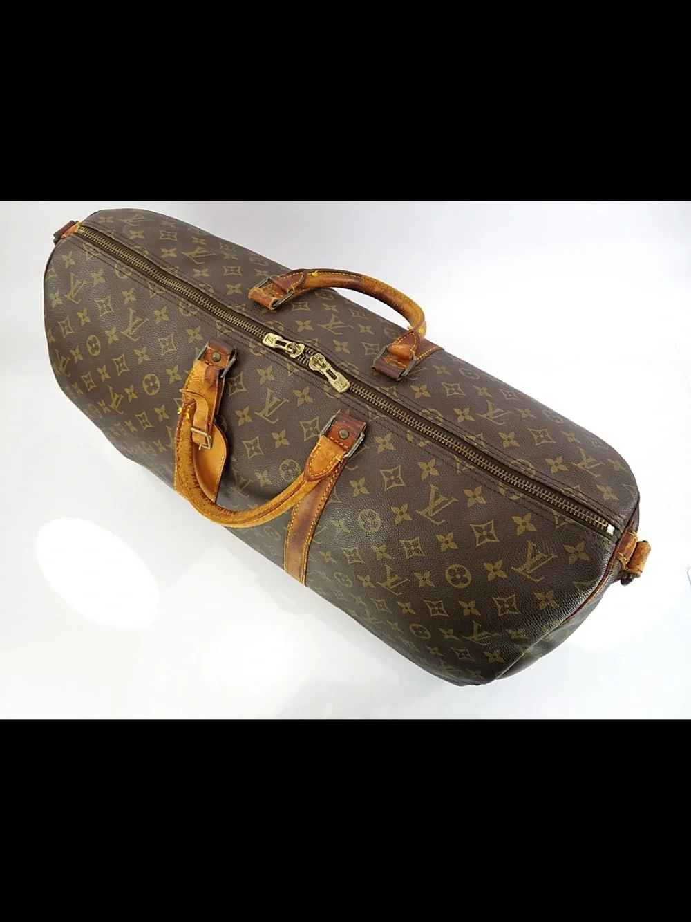 Louis Vuitton Monogram Canvas Travel Duffel in Brown and Tan